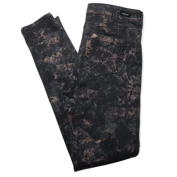 LIVERPOOL Black Metallic Tie Dye High Rise Skinny Jeans Size 29 - Picture 1 of 15